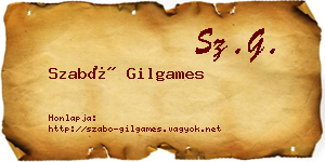Szabó Gilgames névjegykártya