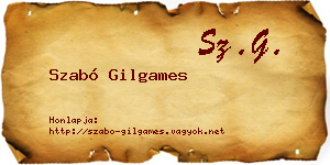 Szabó Gilgames névjegykártya